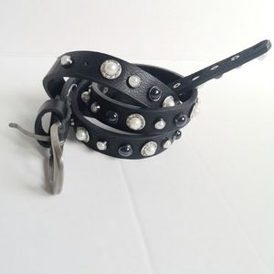 Belt with pearls and strass 85 cm